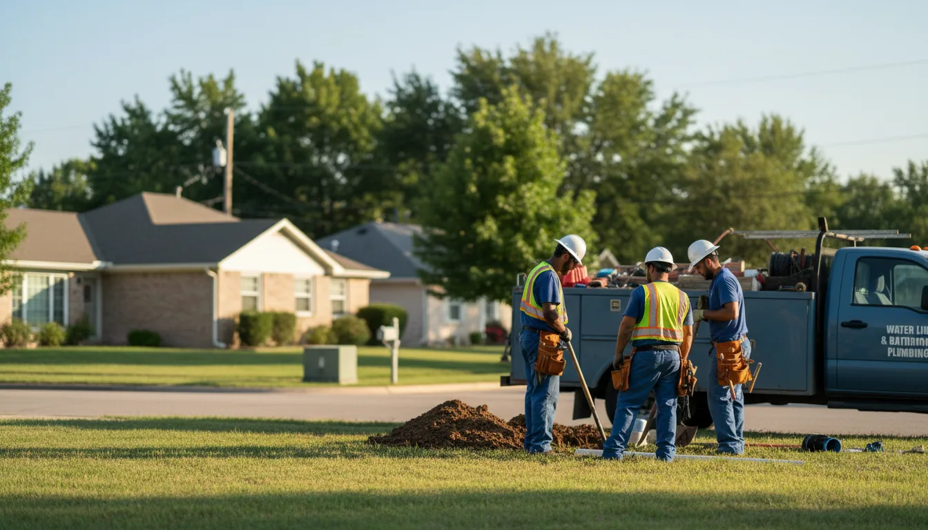 Residential water line and bathroom plumbing service in Farragut, TN